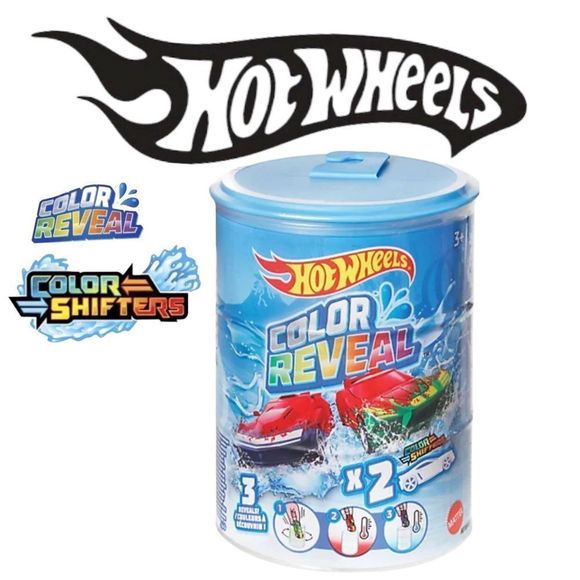 Hot Wheels Color Reveal 2 Pack of vehicles 1:64 scale Size Cars - Picture 1 of 7